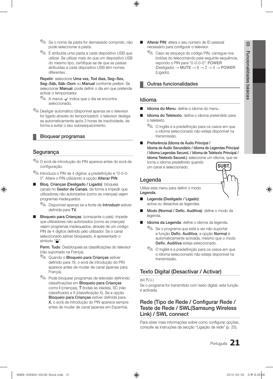Samsung UE40C6600UW User Manual | Page 201 / 362