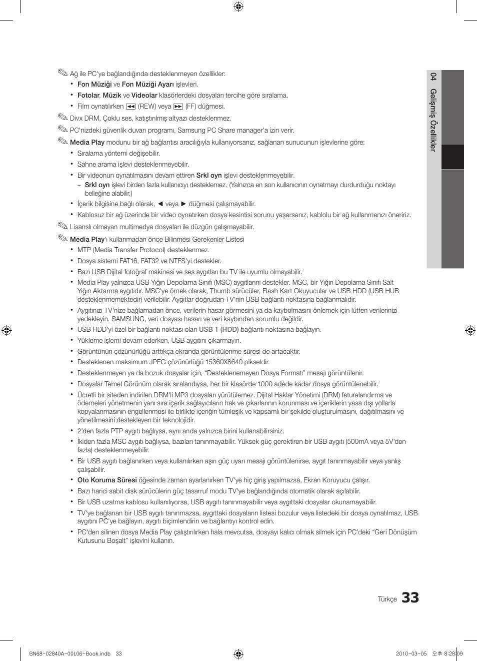 Samsung UE40C6600UW User Manual | Page 333 / 362