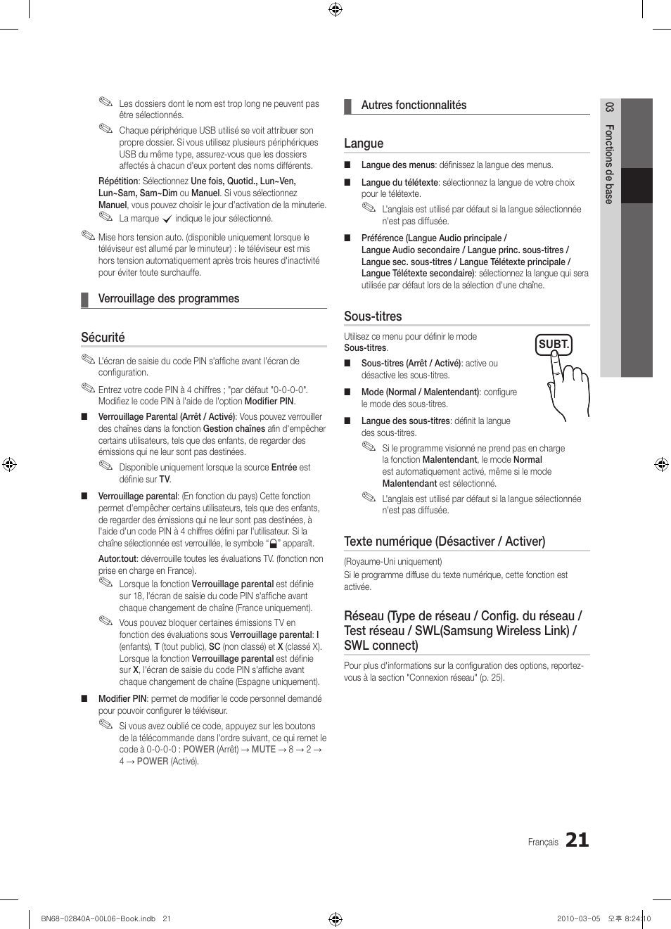 Samsung UE40C6600UW User Manual | Page 81 / 362