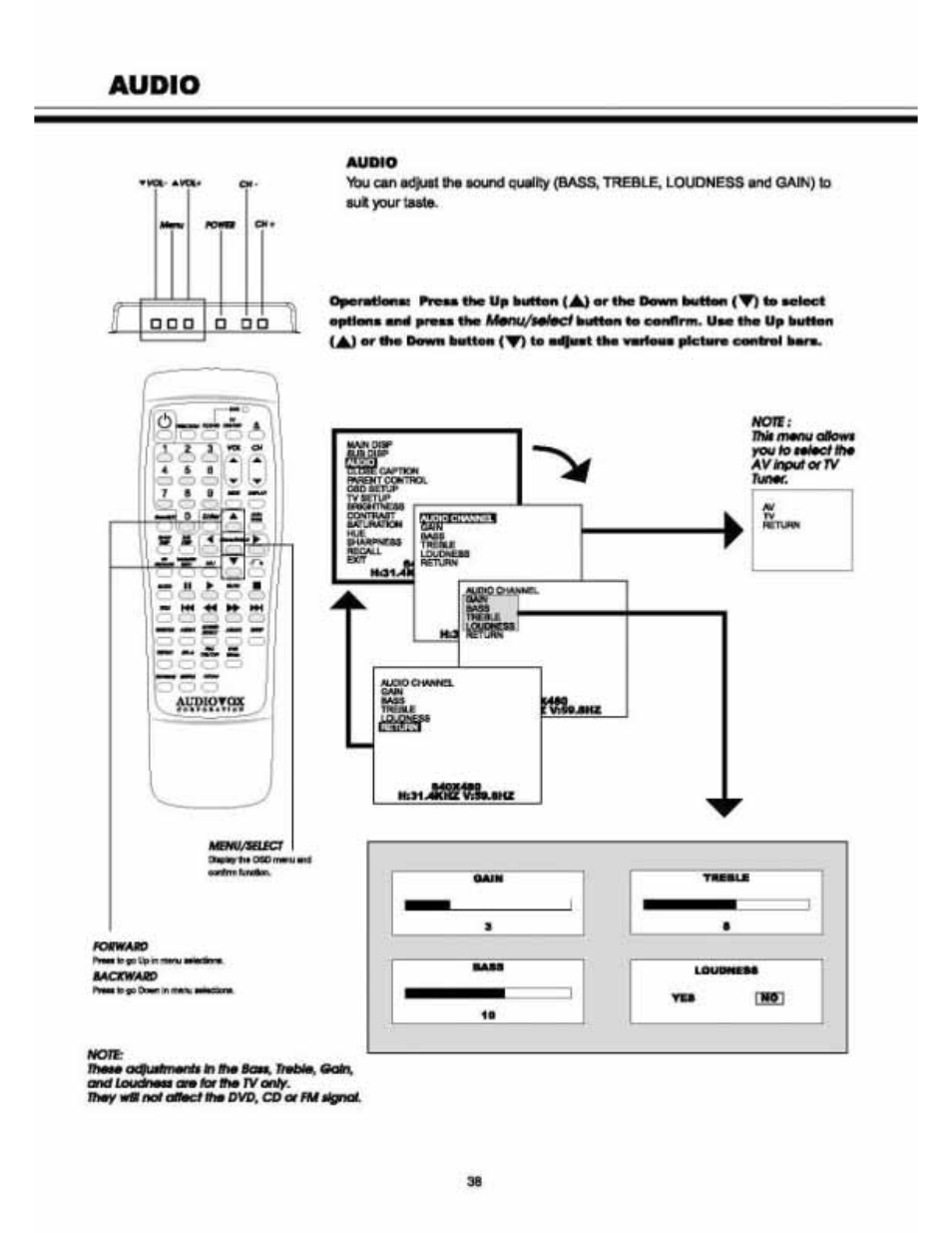 Audio, Noffir, May ■ « no# dotaf ta dvd. co or m | Audiovox VE 1510DV User Manual | Page 37 / 60