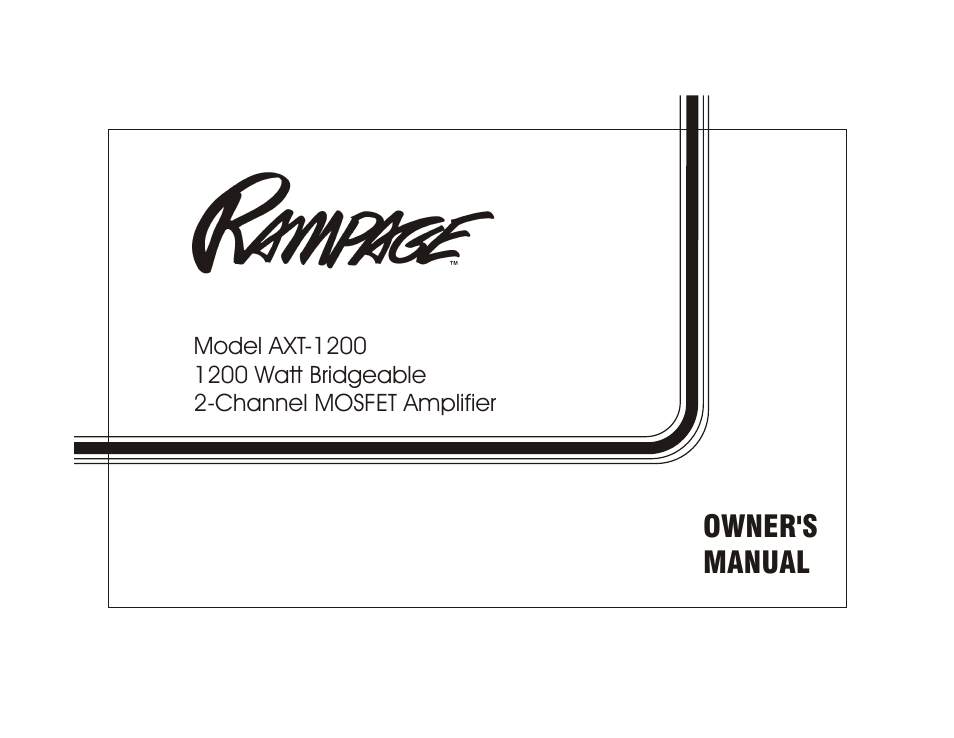 Audiovox AXT-1200 User Manual | 14 pages