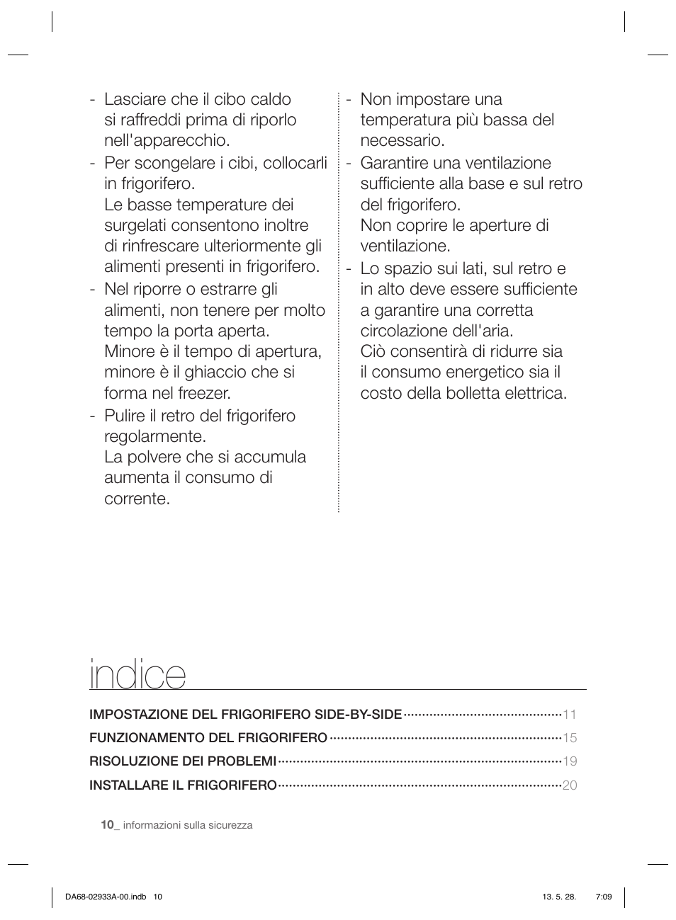 Indice | Samsung RR3773ATCSR User Manual | Page 32 / 112