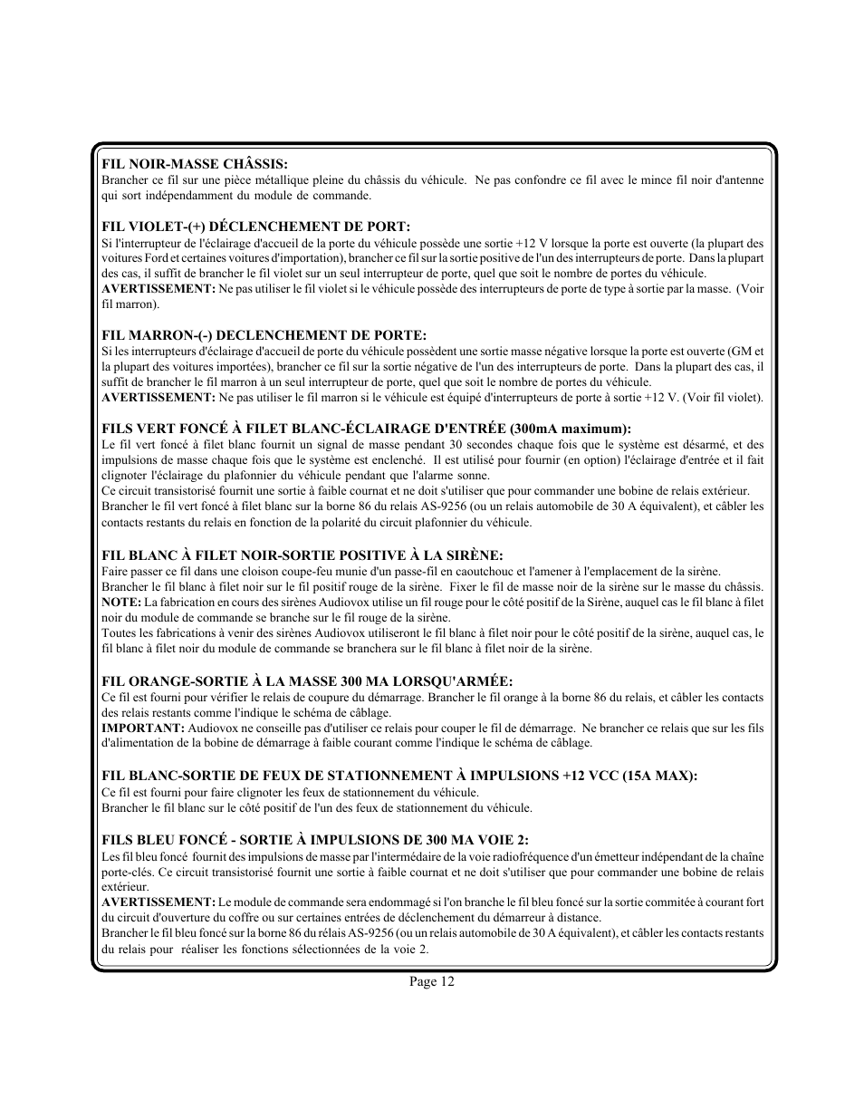 Audiovox PS-230i User Manual | Page 13 / 24