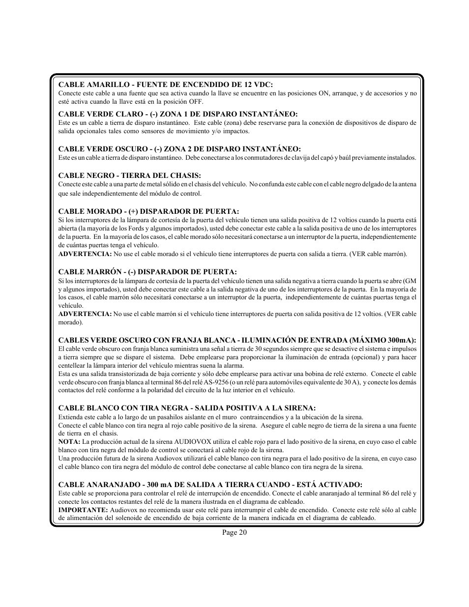 Audiovox PS-230i User Manual | Page 21 / 24