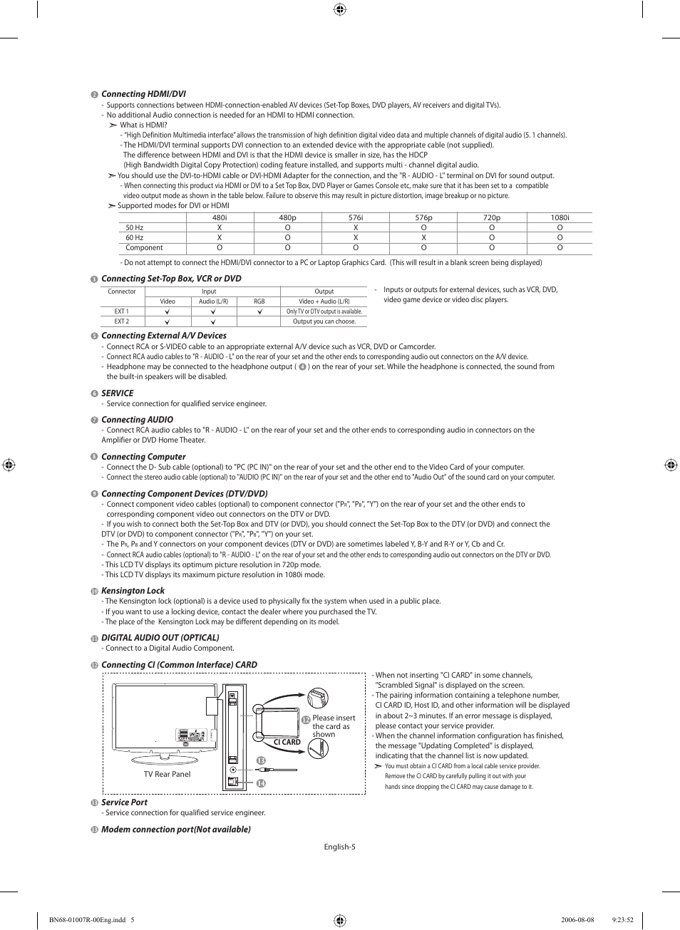 Samsung LE37S73BD User Manual | Page 7 / 81