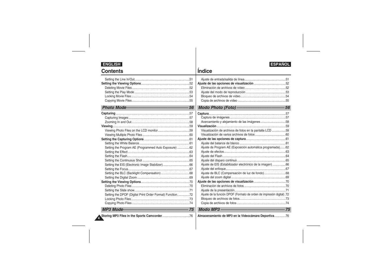 Samsung VP-X210L User Manual | Page 4 / 145