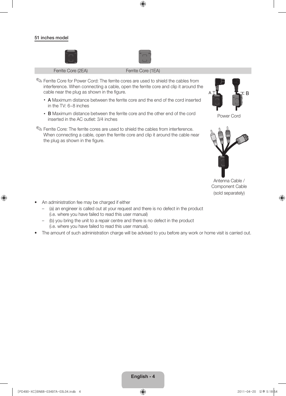 Samsung PS51D490A1W User Manual | Page 4 / 74