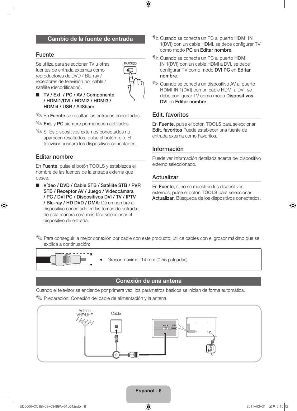 Samsung UE37D6000TW User Manual | Page 50 / 86