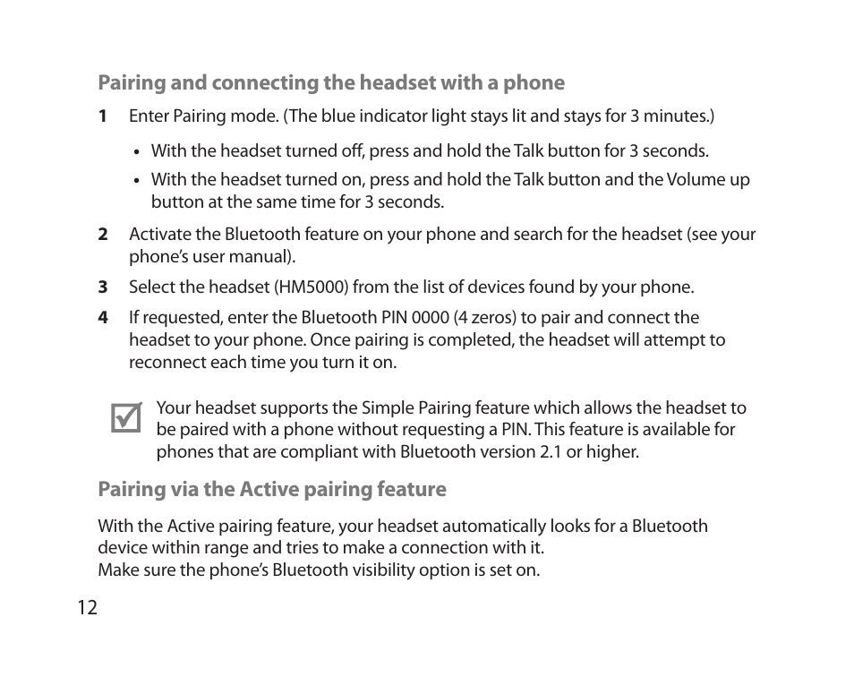 Samsung HM5000 User Manual | Page 14 / 77