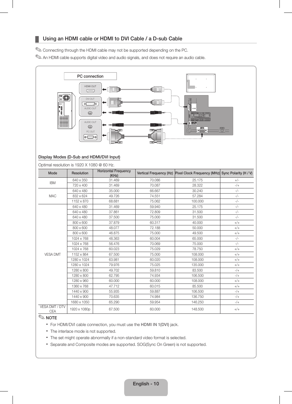Samsung UE40D5800VW User Manual | Page 10 / 73