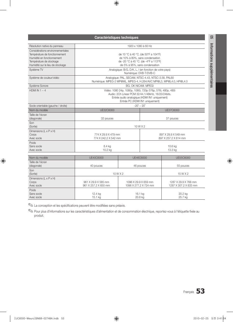 Samsung UE40C6000RW User Manual | Page 107 / 325