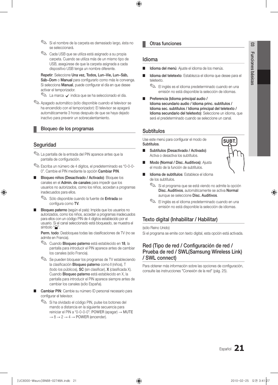 Samsung UE40C6000RW User Manual | Page 129 / 325