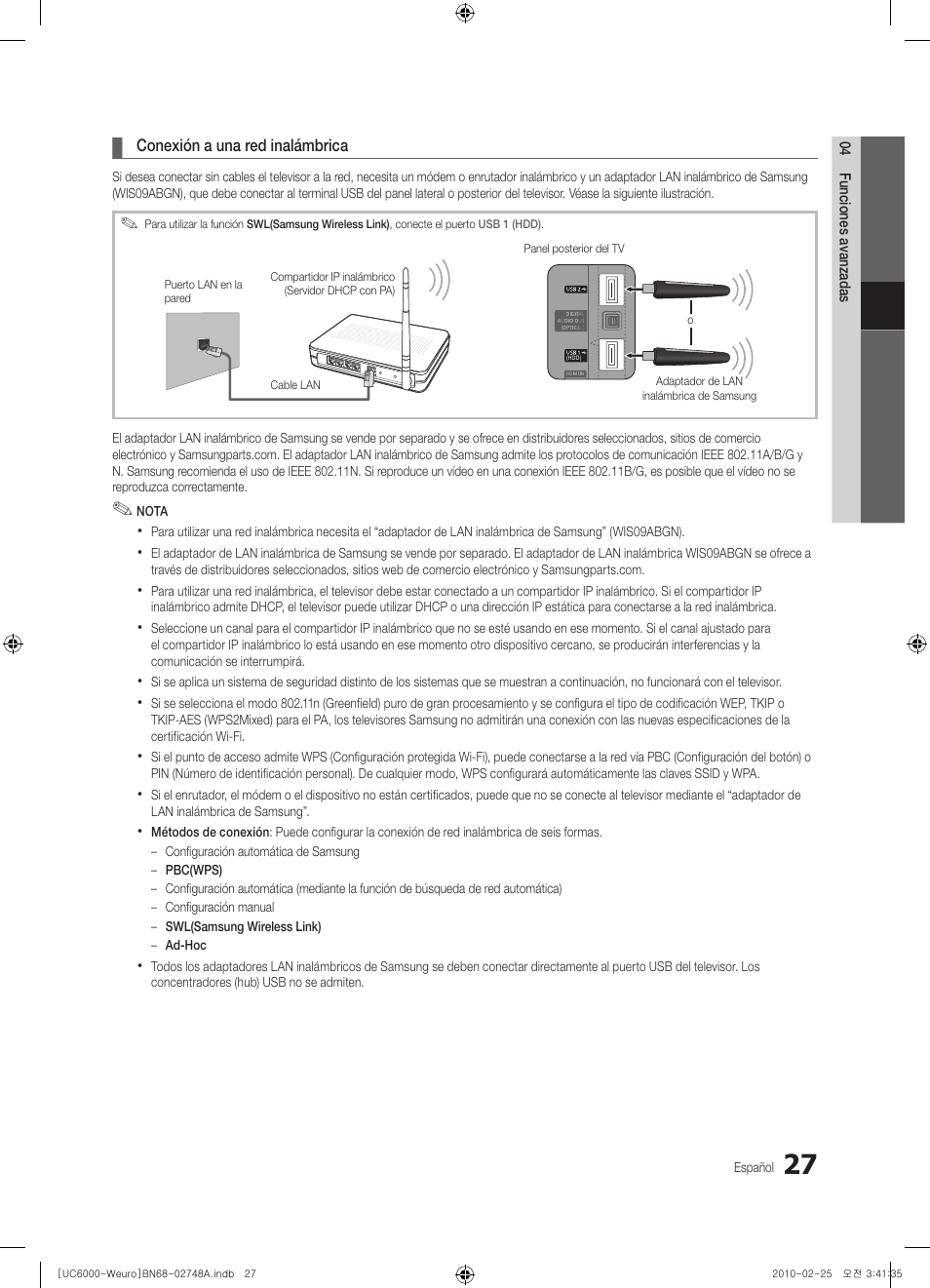 Samsung UE40C6000RW User Manual | Page 135 / 325