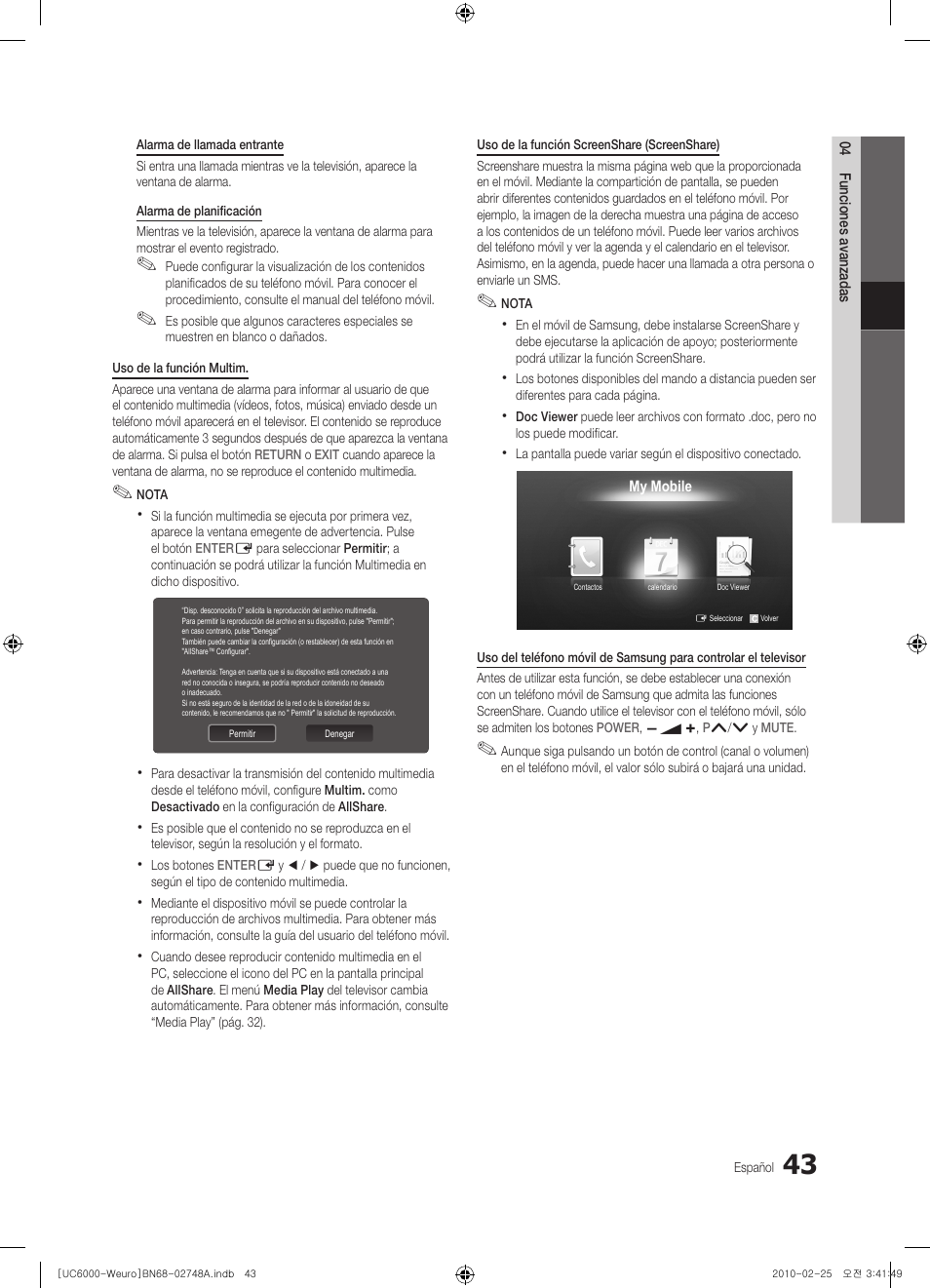 Samsung UE40C6000RW User Manual | Page 151 / 325