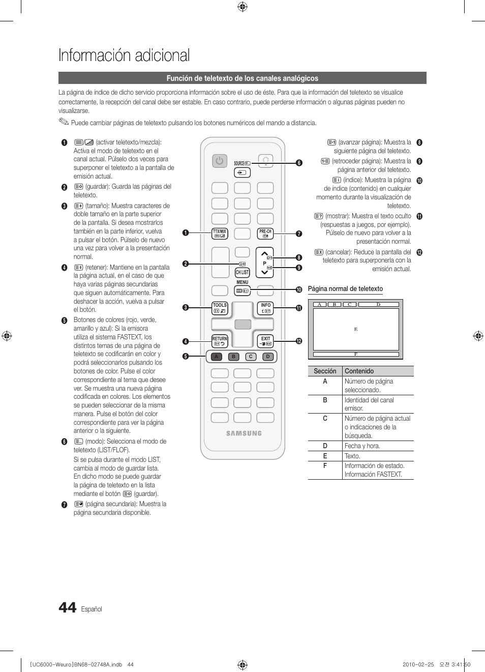 Información adicional | Samsung UE40C6000RW User Manual | Page 152 / 325