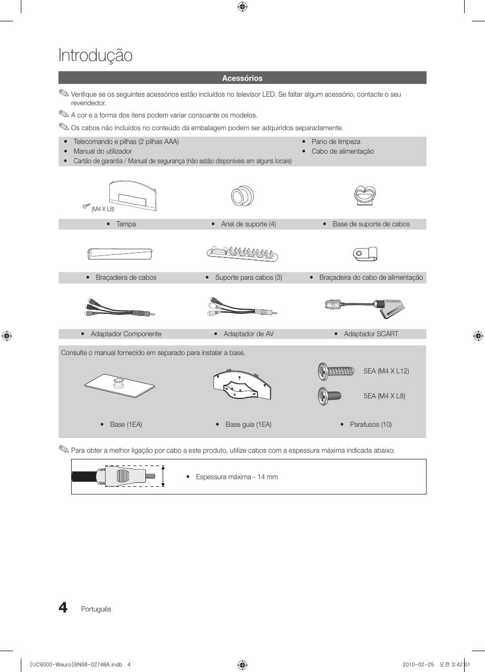 Introdução | Samsung UE40C6000RW User Manual | Page 166 / 325