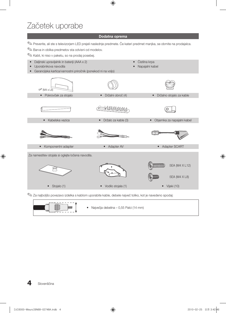 Začetek uporabe | Samsung UE40C6000RW User Manual | Page 220 / 325