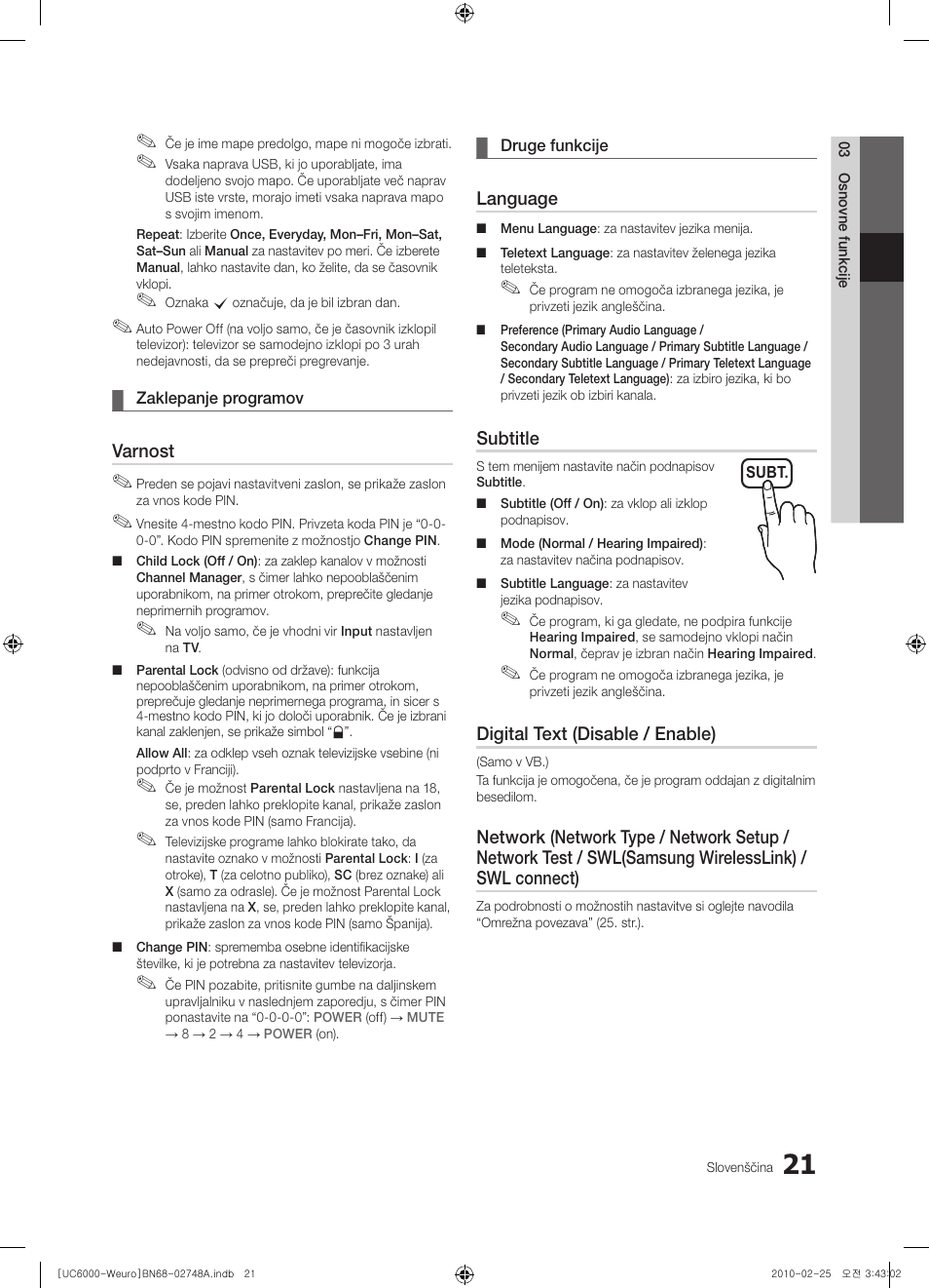 Samsung UE40C6000RW User Manual | Page 237 / 325