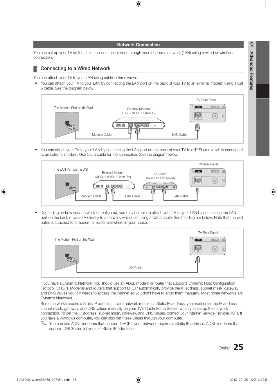 Samsung UE40C6000RW User Manual | Page 25 / 325