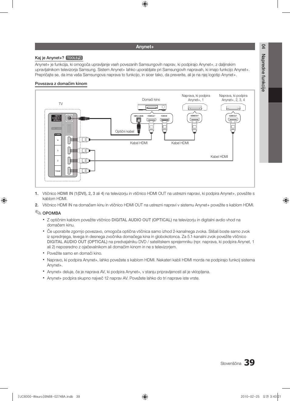 Samsung UE40C6000RW User Manual | Page 255 / 325