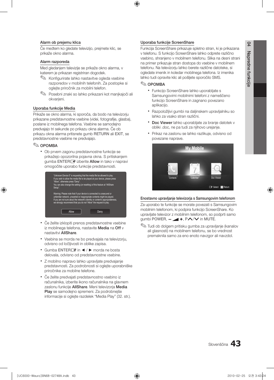 Samsung UE40C6000RW User Manual | Page 259 / 325