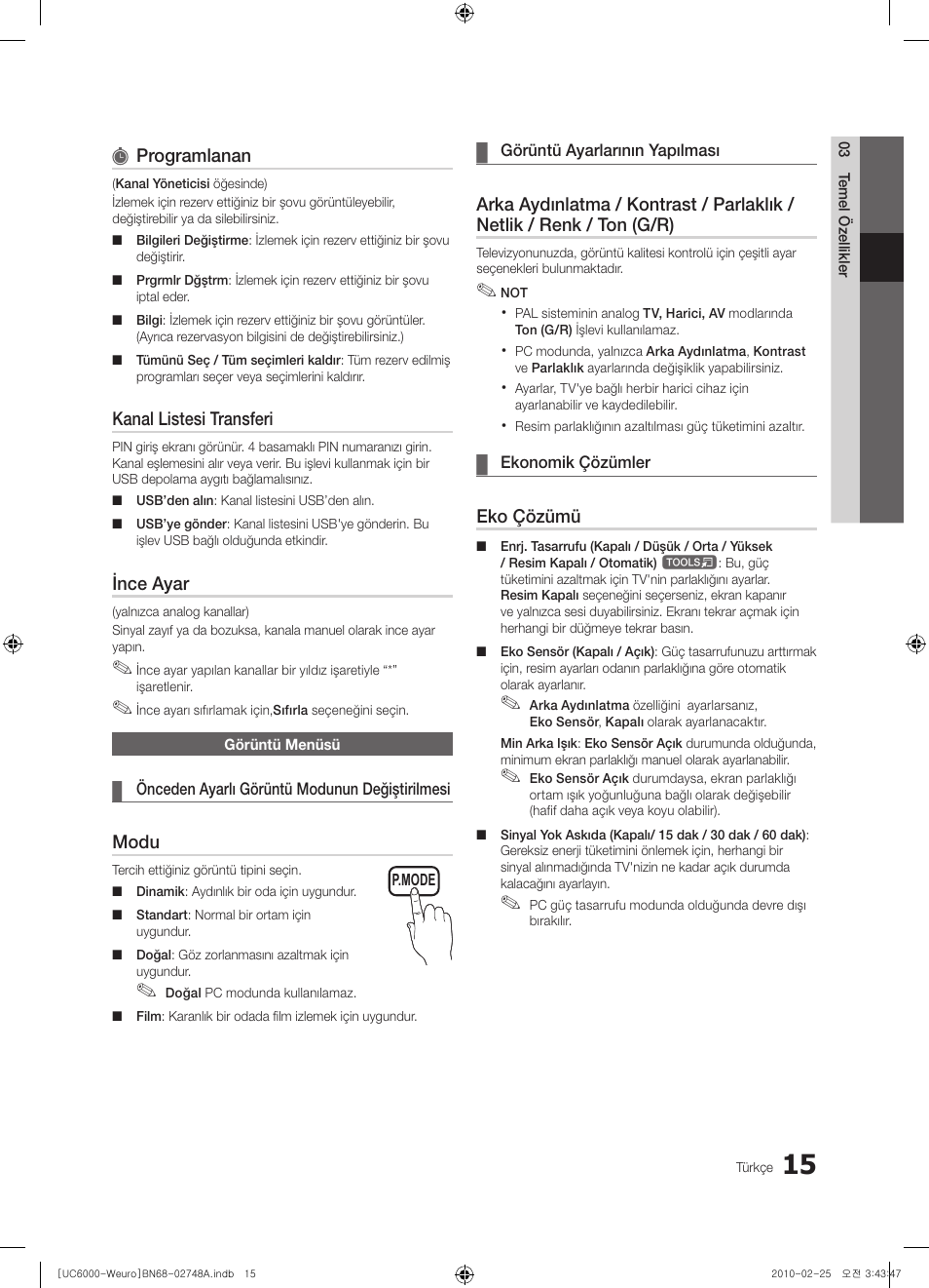 Samsung UE40C6000RW User Manual | Page 285 / 325