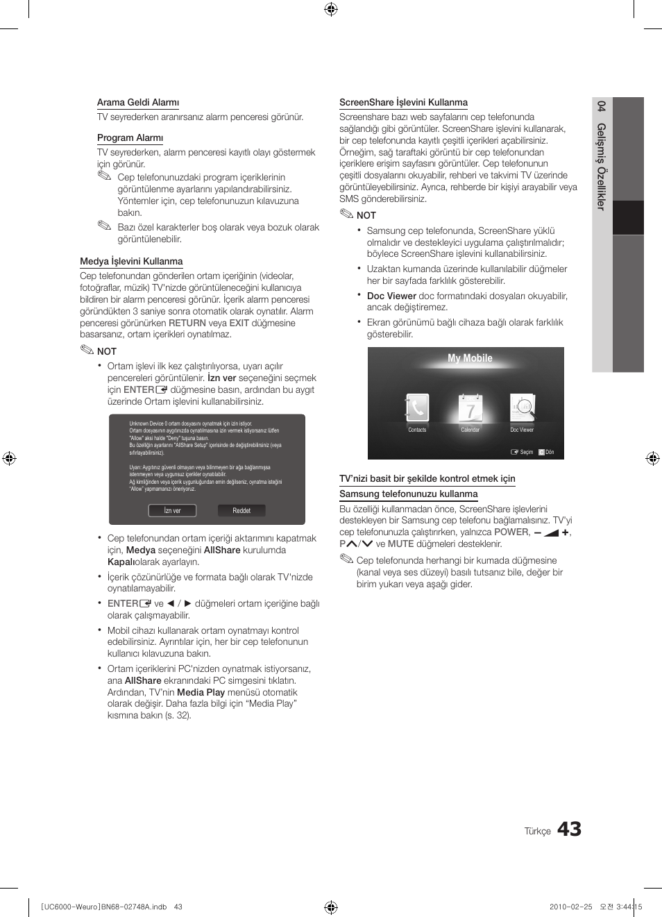 Samsung UE40C6000RW User Manual | Page 313 / 325