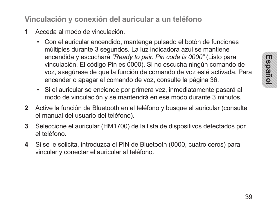 Samsung HM1700 User Manual | Page 41 / 84