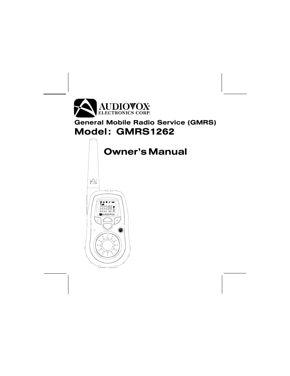 Audiovox GMRS1262 User Manual | 28 pages