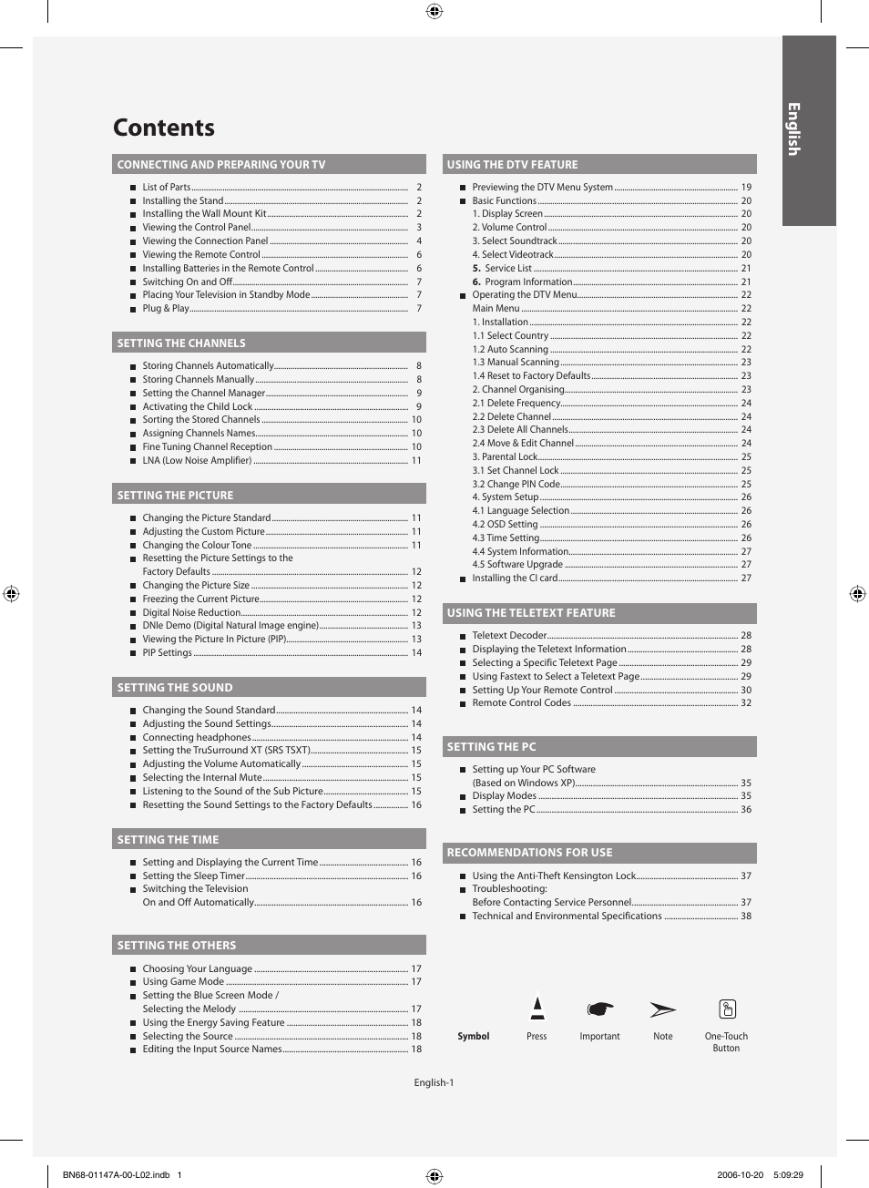 Samsung LE32S66BD User Manual | Page 3 / 81
