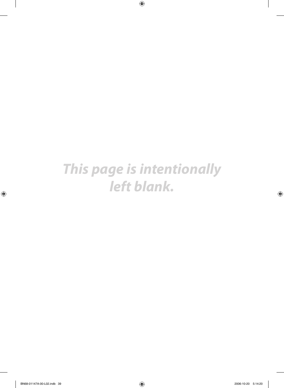 This page is intentionally left blank | Samsung LE32S66BD User Manual | Page 41 / 81