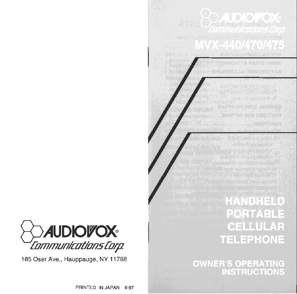 Audiovox MVX-470 User Manual | 26 pages