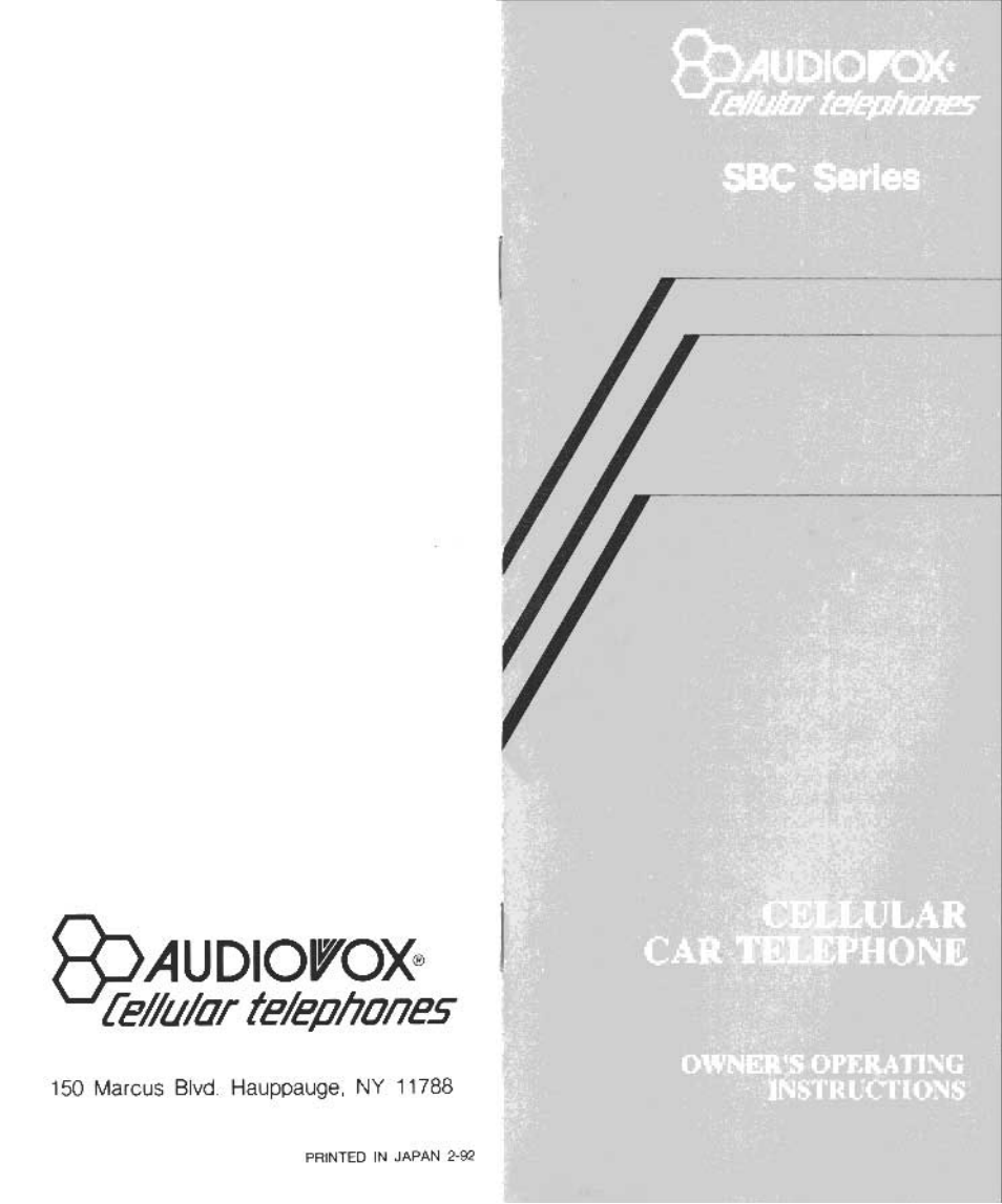 Audiovox SBC Series User Manual | 14 pages