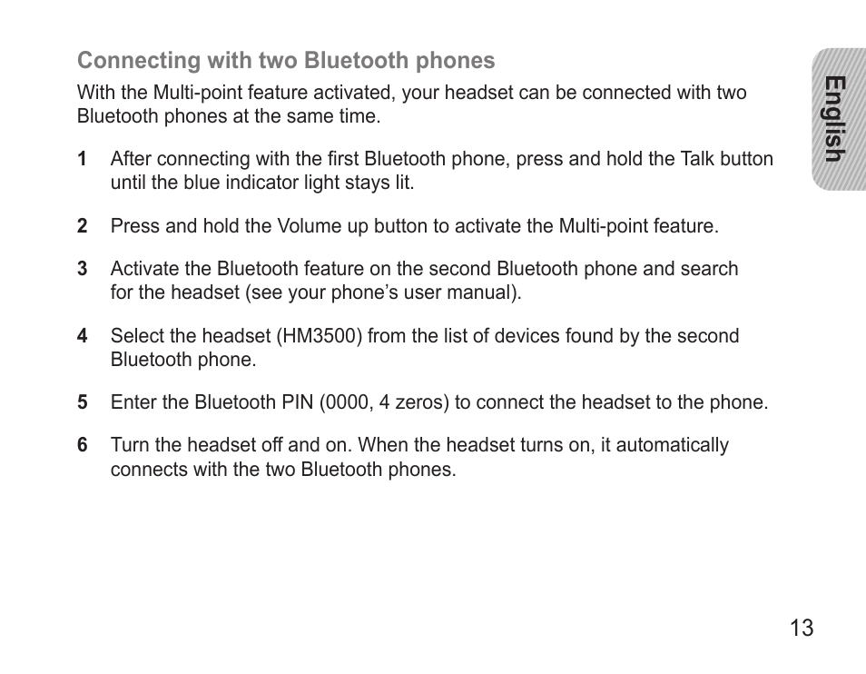 English | Samsung BHM3500 User Manual | Page 15 / 87