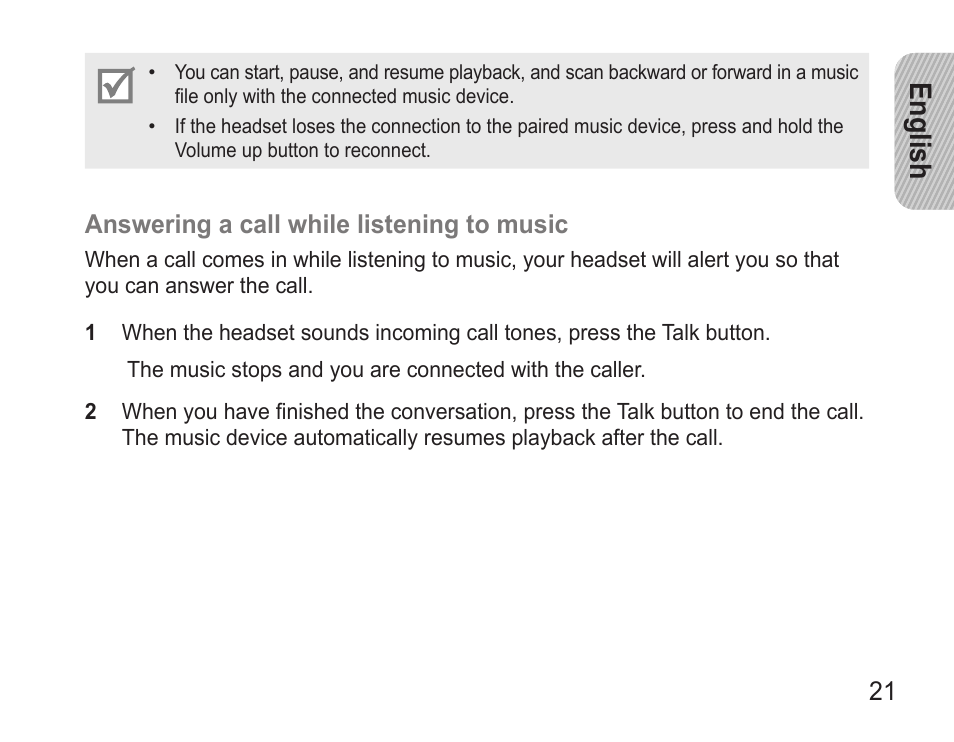 English | Samsung BHM3500 User Manual | Page 23 / 87