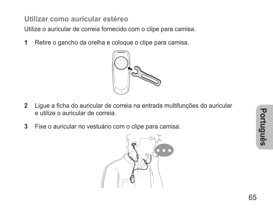Português | Samsung BHM3500 User Manual | Page 67 / 87