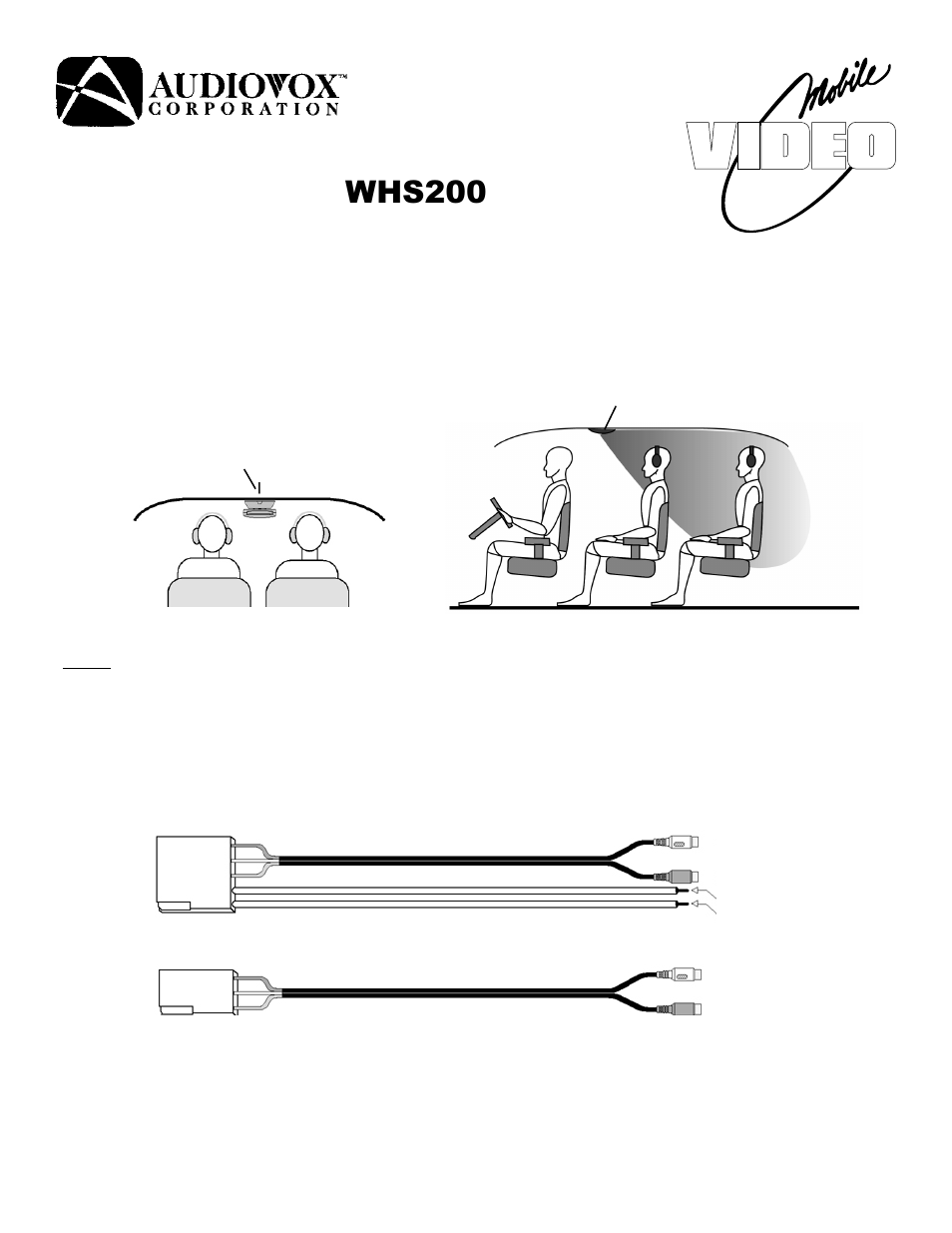 Audiovox WHS200 User Manual | 2 pages