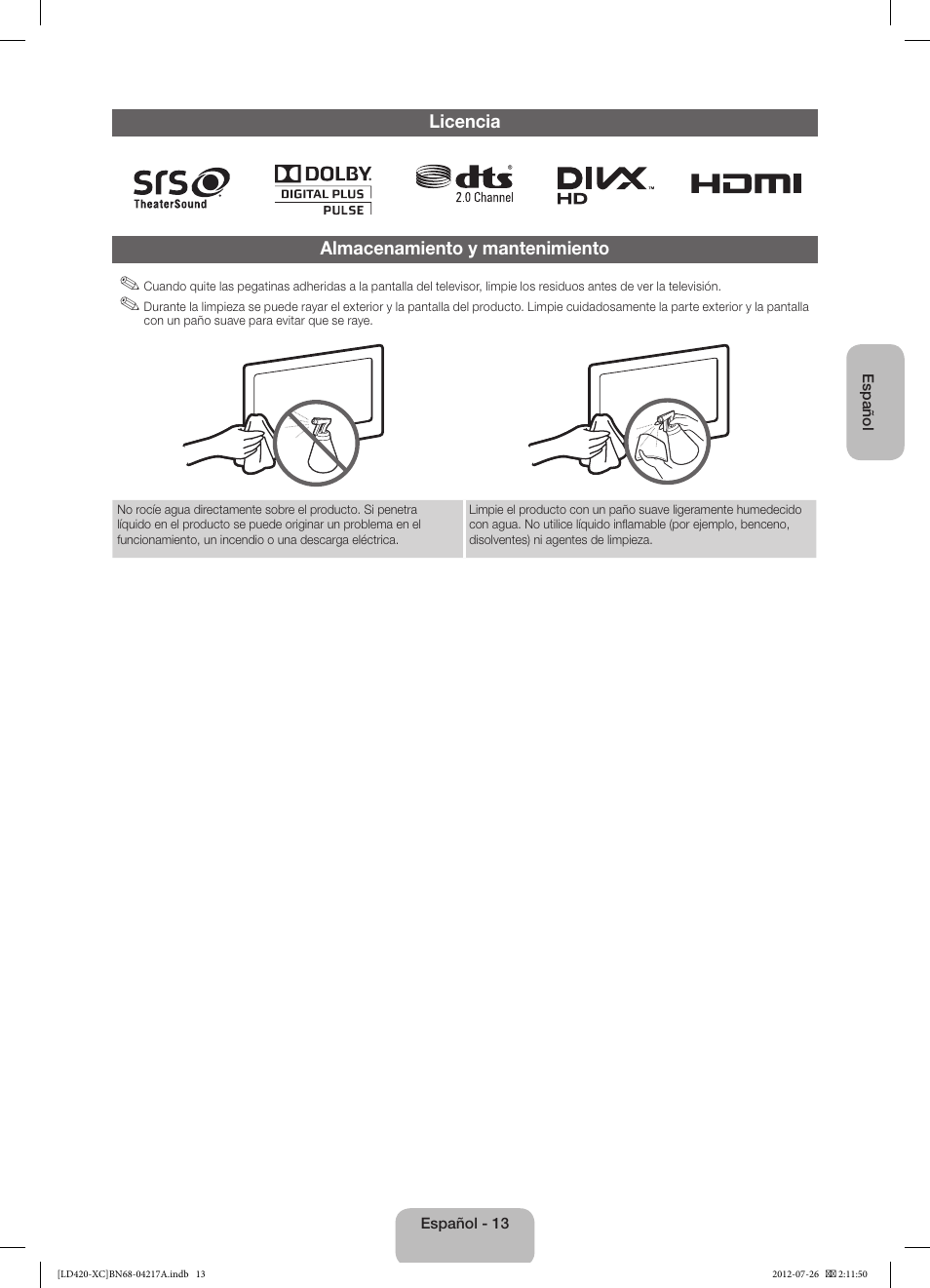 Samsung LE32E420E2W User Manual | Page 37 / 49