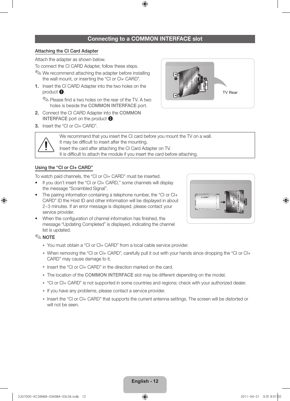 Samsung UE46D7000LS User Manual | Page 12 / 82