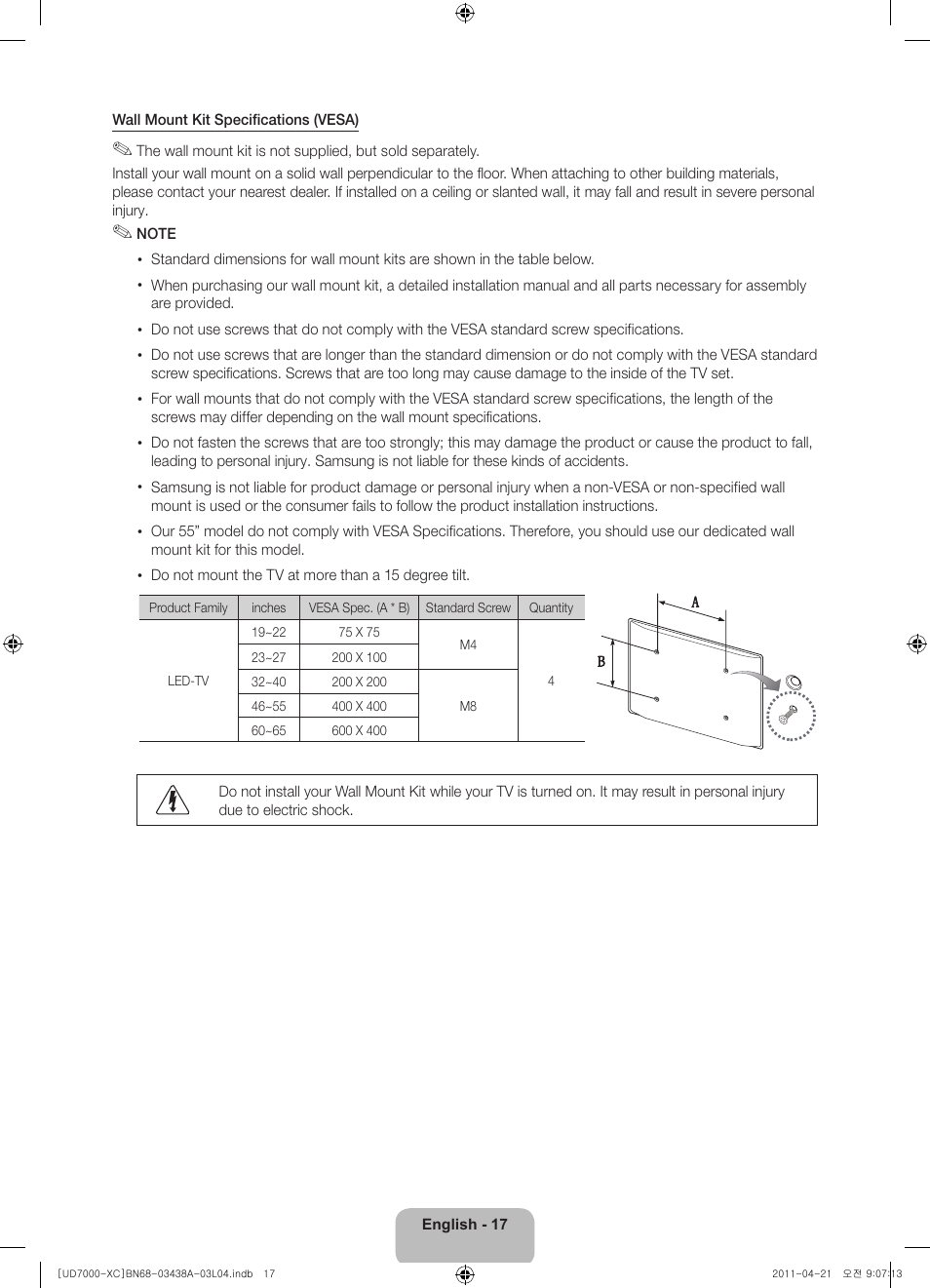 Samsung UE46D7000LS User Manual | Page 17 / 82