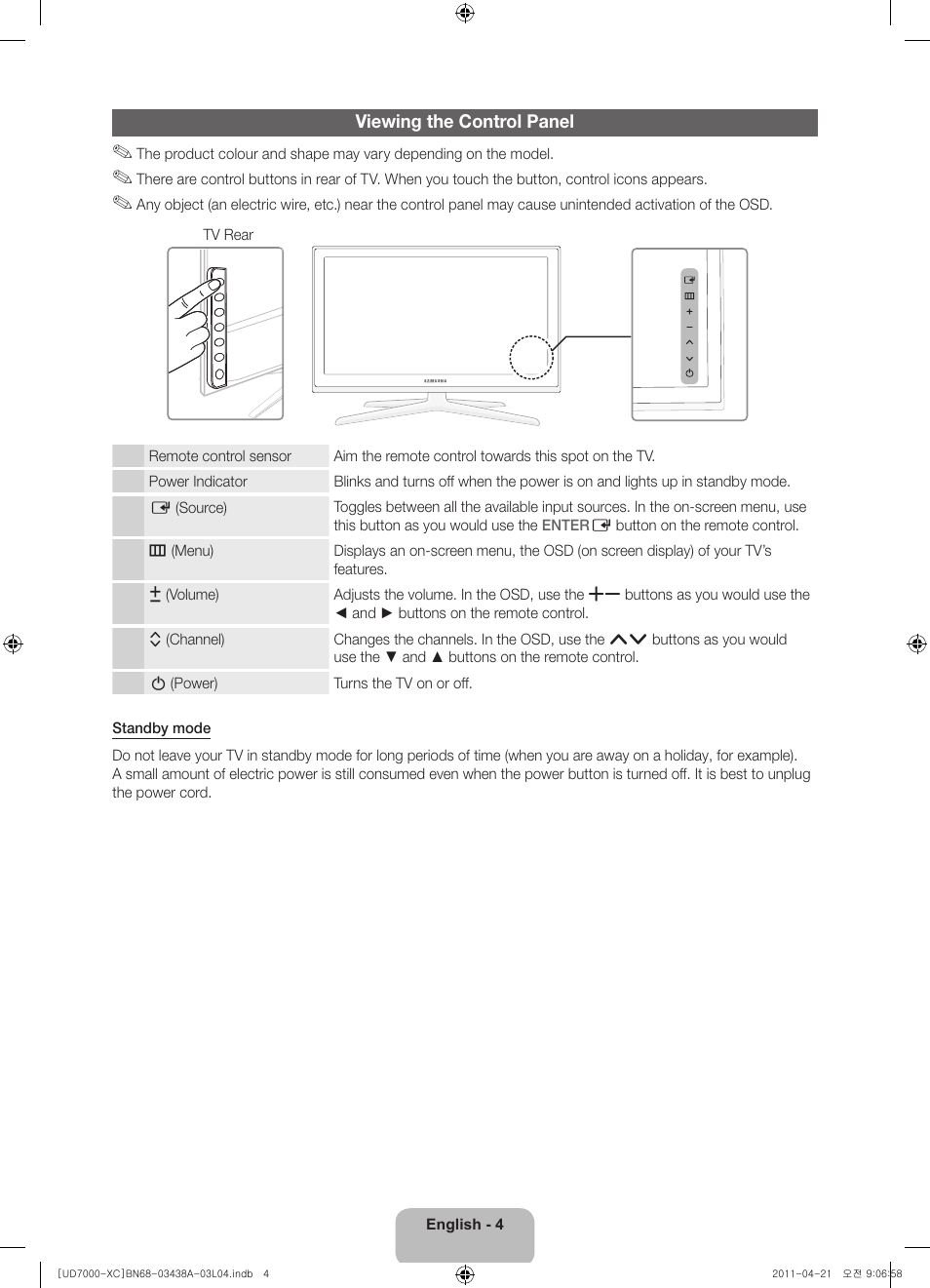 Samsung UE46D7000LS User Manual | Page 4 / 82