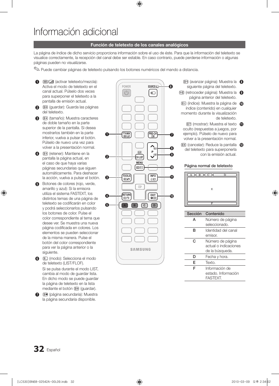 Información adicional | Samsung LE37C530F1W User Manual | Page 108 / 231