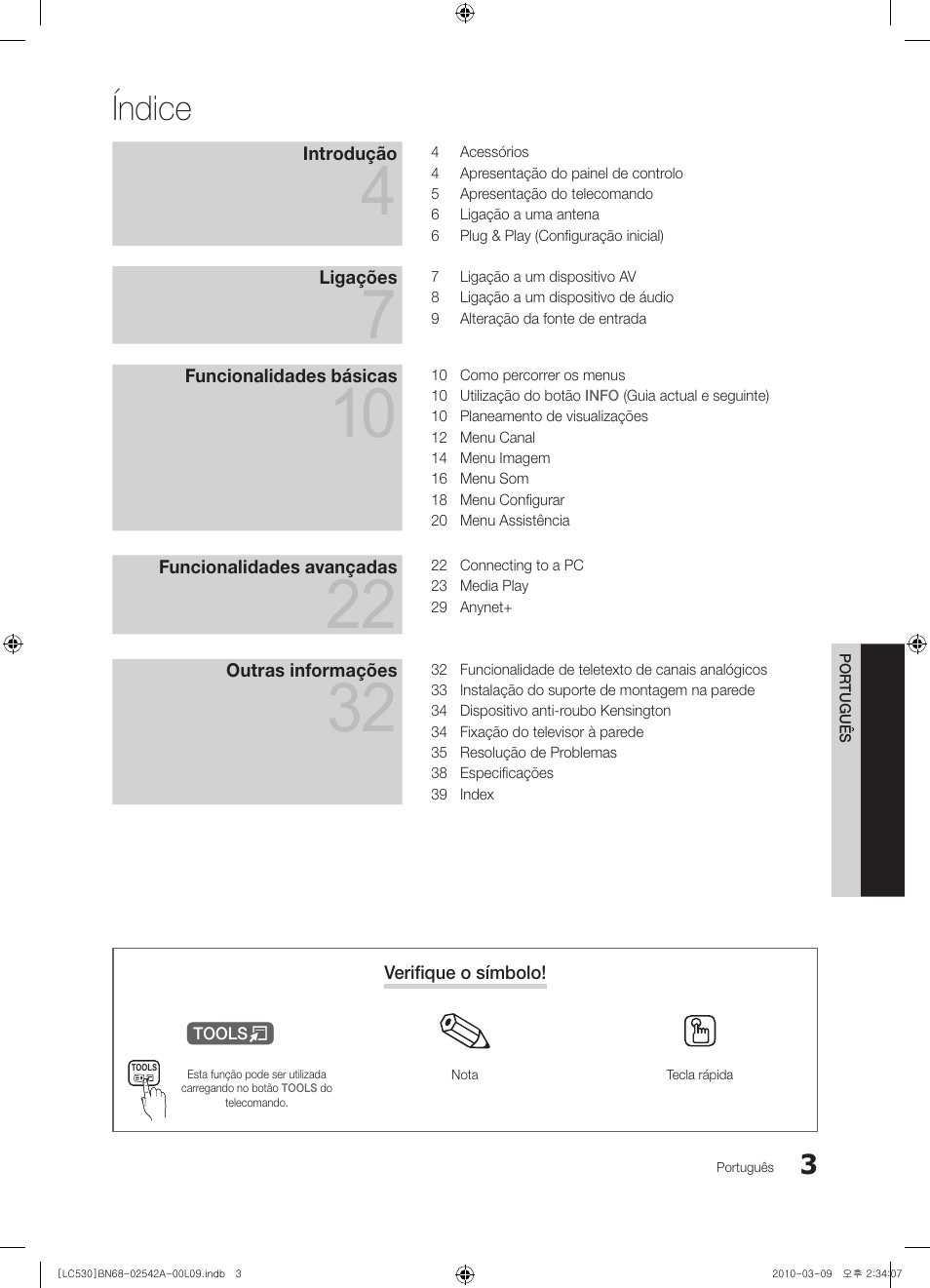 Índice | Samsung LE37C530F1W User Manual | Page 117 / 231