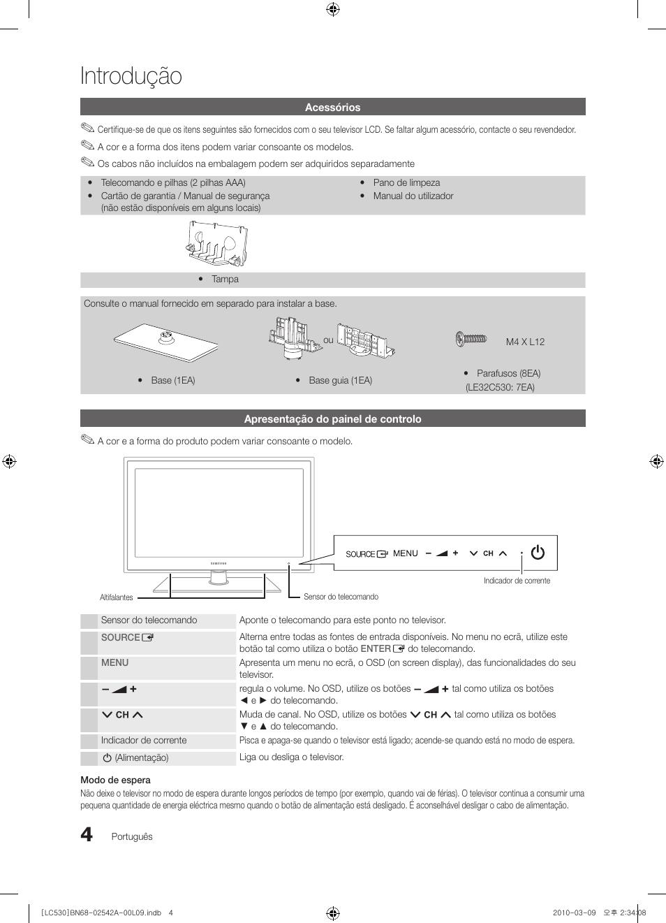 Introdução | Samsung LE37C530F1W User Manual | Page 118 / 231