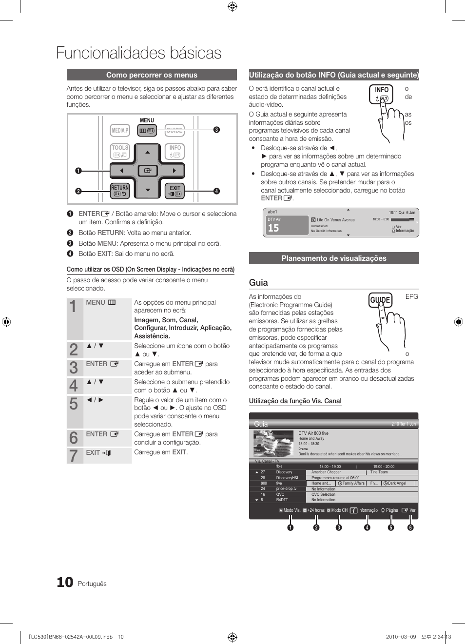Funcionalidades básicas, Guia | Samsung LE37C530F1W User Manual | Page 124 / 231