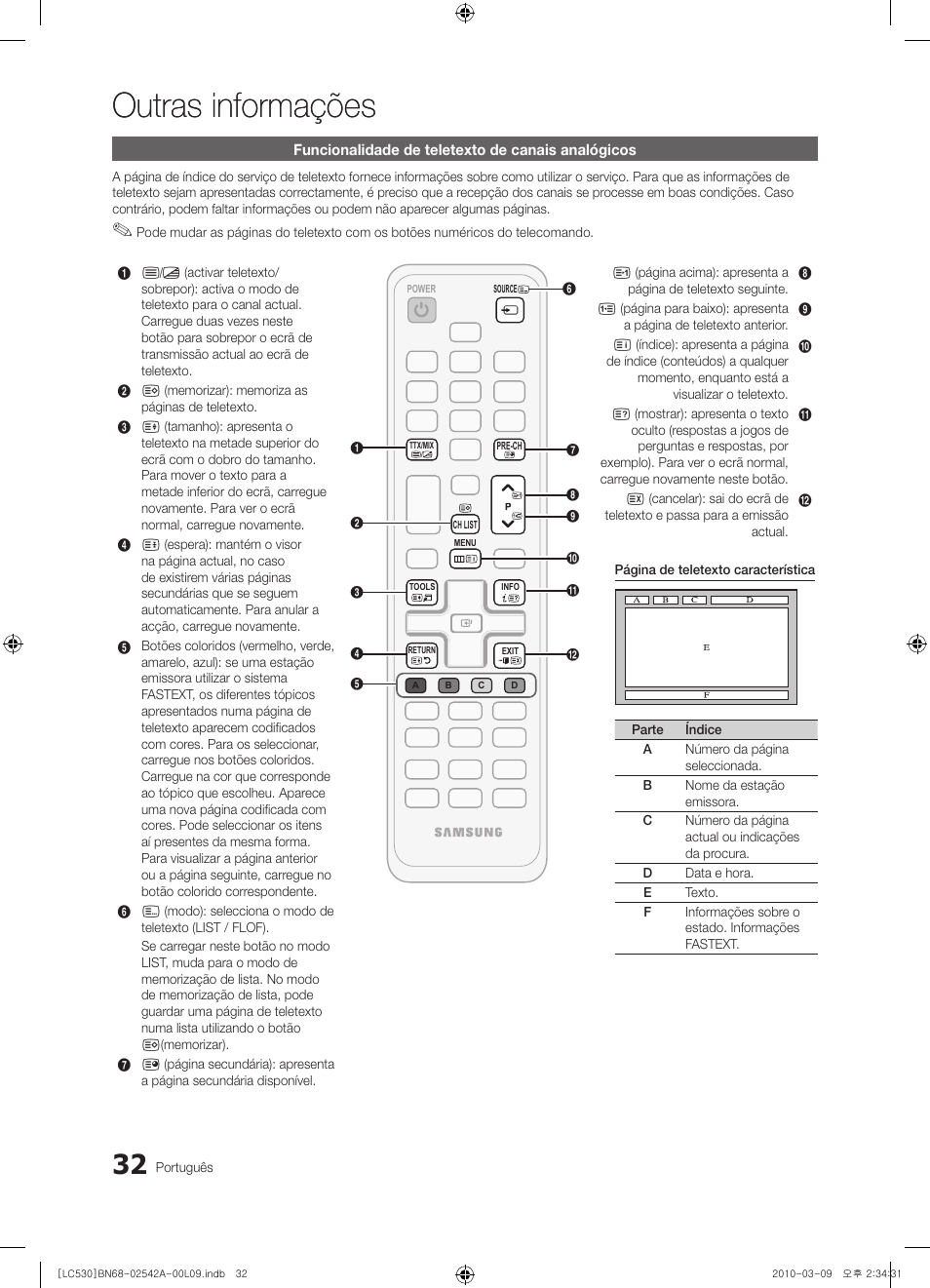 Outras informações | Samsung LE37C530F1W User Manual | Page 146 / 231