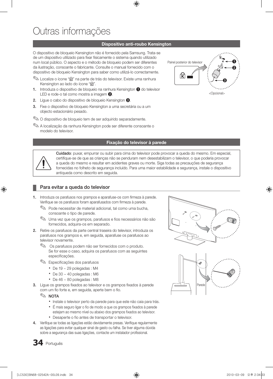 Outras informações | Samsung LE37C530F1W User Manual | Page 148 / 231