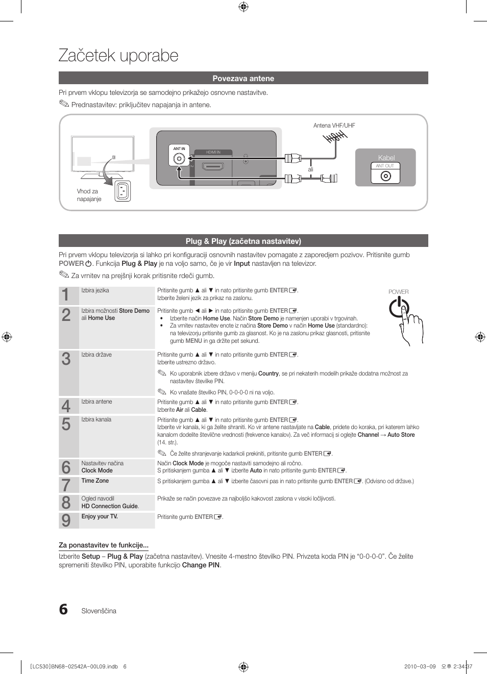 Začetek uporabe | Samsung LE37C530F1W User Manual | Page 158 / 231