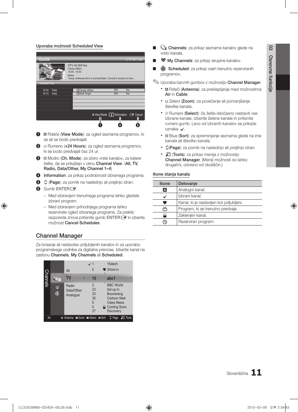 Channel manager | Samsung LE37C530F1W User Manual | Page 163 / 231