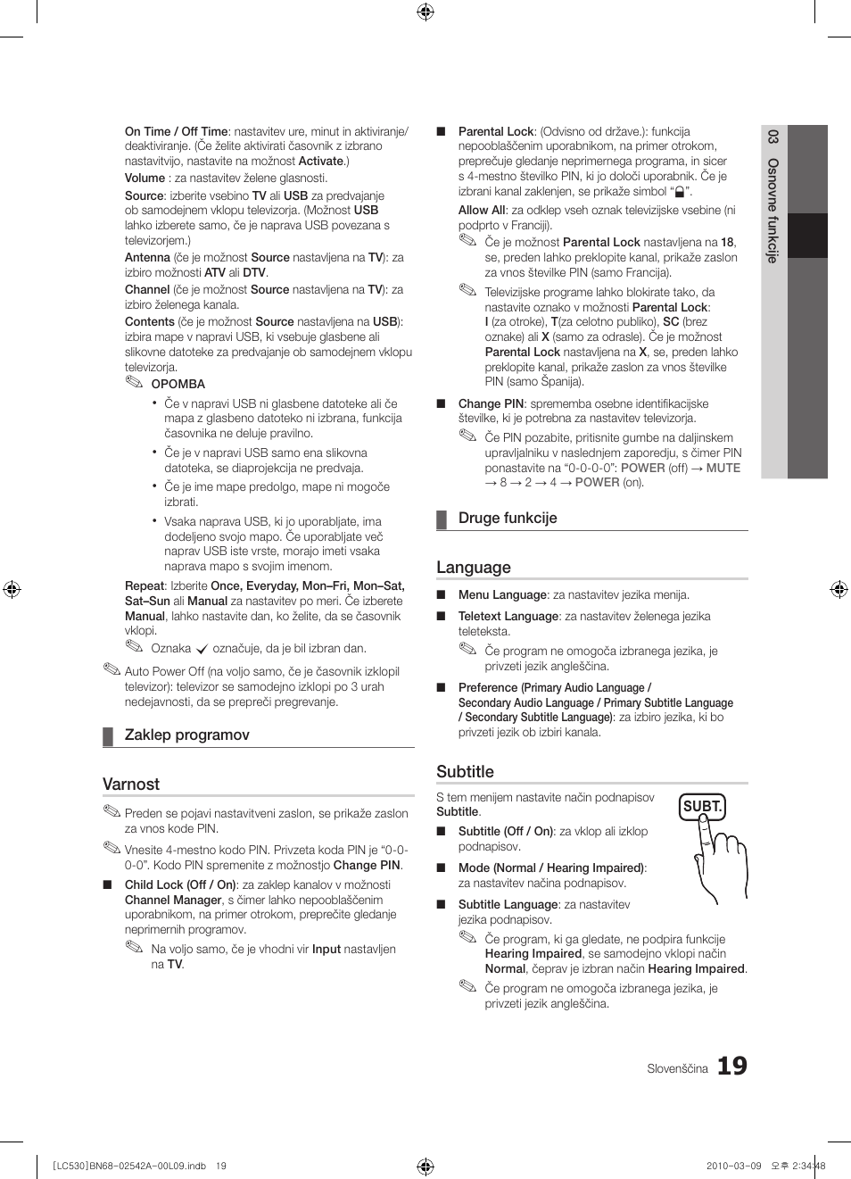 Samsung LE37C530F1W User Manual | Page 171 / 231